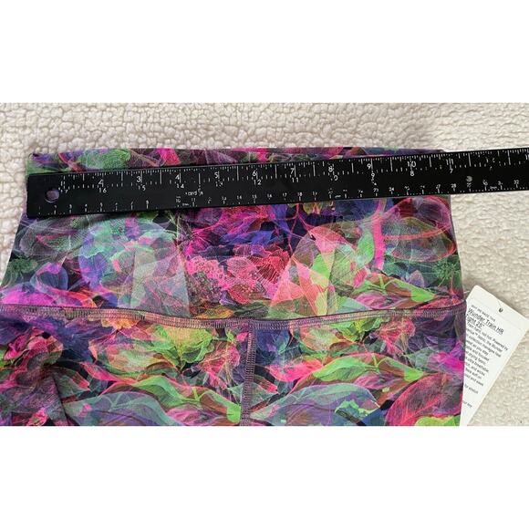 New Lululemon Wunder Train HR Tight 28" DICR Pink Purple Green Leggings Size 6 - Picture 7 of 13